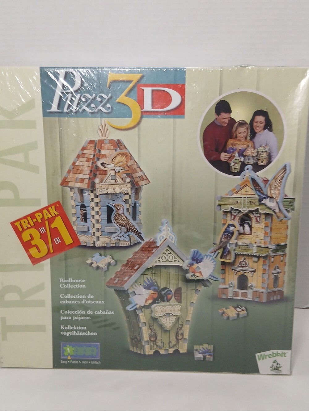 New Wrebbit Birdhouse Collection Puzz3D puzzle 3 in 1 tri-pak , 254 pieces